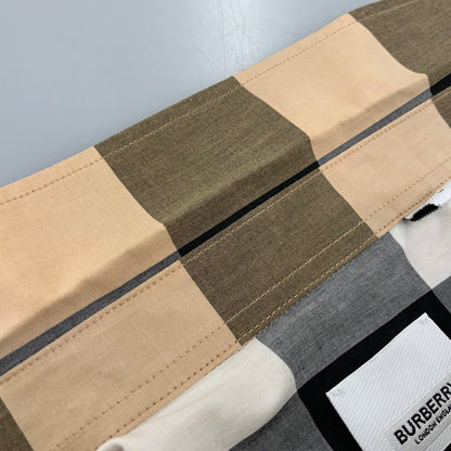 【中古品】【メンズ】 BURBERRY バーバリー LOGO RUBBER PRINT PATCHWORK NOVA CHECK L/S SHIRT THTHAGAR129SAM ロゴ ラバー プリント パッチワーク ノバチェック 長袖シャツ 141-260822-as-09-izu サイズ：M カラー：マルチカラー 万代Net店