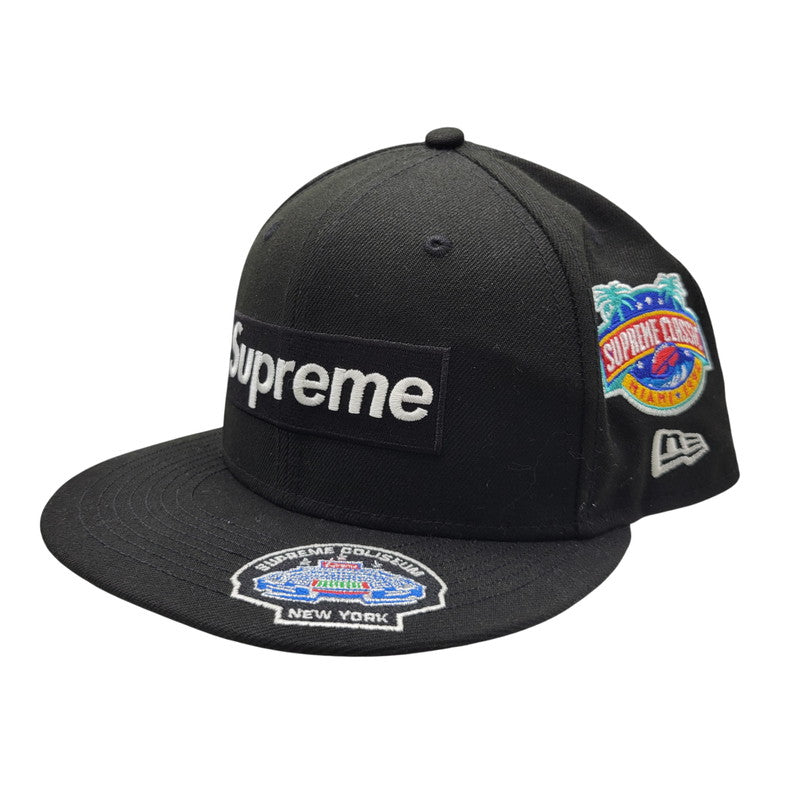 【中古品】【メンズ/レディース】 SUPREME シュプリーム× NEW ERA ニューエラ 23FW CHAMPIONSHIPS BOX LOGO CAP チャンピオンシップ ボックス ロゴ キャップ 帽子 185-260818-cs-13-izu サイズ：7 3/4(61.5cm) カラー：ブラック 万代Net店
