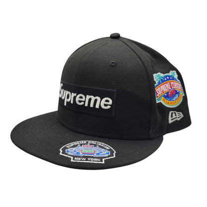 【中古品】【メンズ/レディース】 SUPREME シュプリーム× NEW ERA ニューエラ 23FW CHAMPIONSHIPS BOX LOGO CAP チャンピオンシップ ボックス ロゴ キャップ 帽子 185-260818-cs-13-izu サイズ：7 3/4(61.5cm) カラー：ブラック 万代Net店