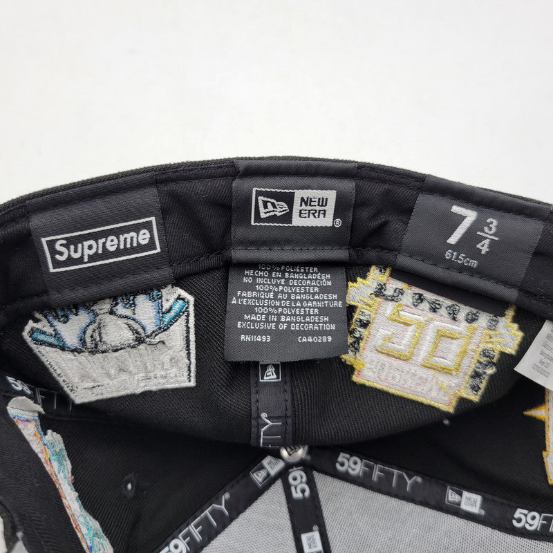【中古品】【メンズ/レディース】 SUPREME シュプリーム× NEW ERA ニューエラ 23FW CHAMPIONSHIPS BOX LOGO CAP チャンピオンシップ ボックス ロゴ キャップ 帽子 185-260818-cs-13-izu サイズ：7 3/4(61.5cm) カラー：ブラック 万代Net店