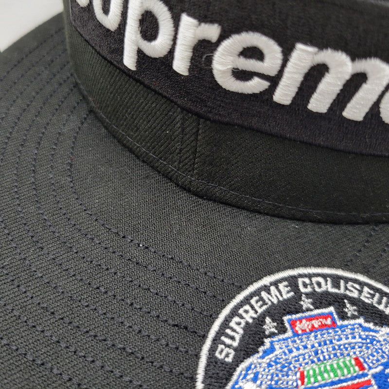 【中古品】【メンズ/レディース】 SUPREME シュプリーム× NEW ERA ニューエラ 23FW CHAMPIONSHIPS BOX LOGO CAP チャンピオンシップ ボックス ロゴ キャップ 帽子 185-260818-cs-13-izu サイズ：7 3/4(61.5cm) カラー：ブラック 万代Net店
