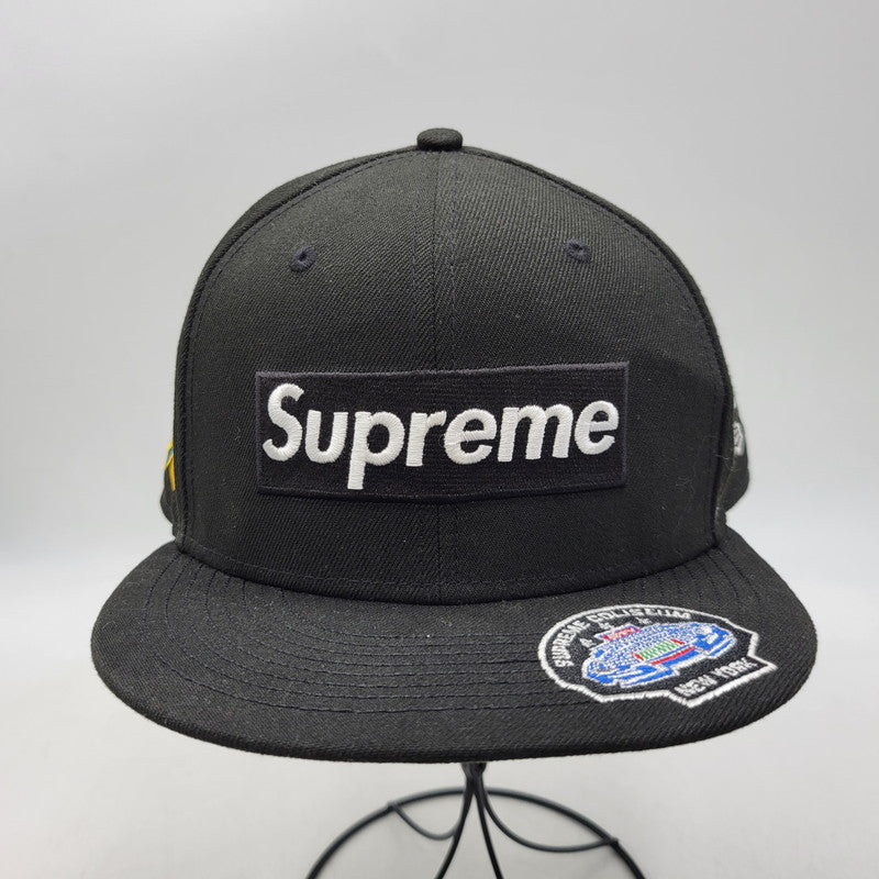 【中古品】【メンズ/レディース】 SUPREME シュプリーム× NEW ERA ニューエラ 23FW CHAMPIONSHIPS BOX LOGO CAP チャンピオンシップ ボックス ロゴ キャップ 帽子 185-260818-cs-13-izu サイズ：7 3/4(61.5cm) カラー：ブラック 万代Net店