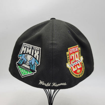 【中古品】【メンズ/レディース】 SUPREME シュプリーム× NEW ERA ニューエラ 23FW CHAMPIONSHIPS BOX LOGO CAP チャンピオンシップ ボックス ロゴ キャップ 帽子 185-260818-cs-13-izu サイズ：7 3/4(61.5cm) カラー：ブラック 万代Net店