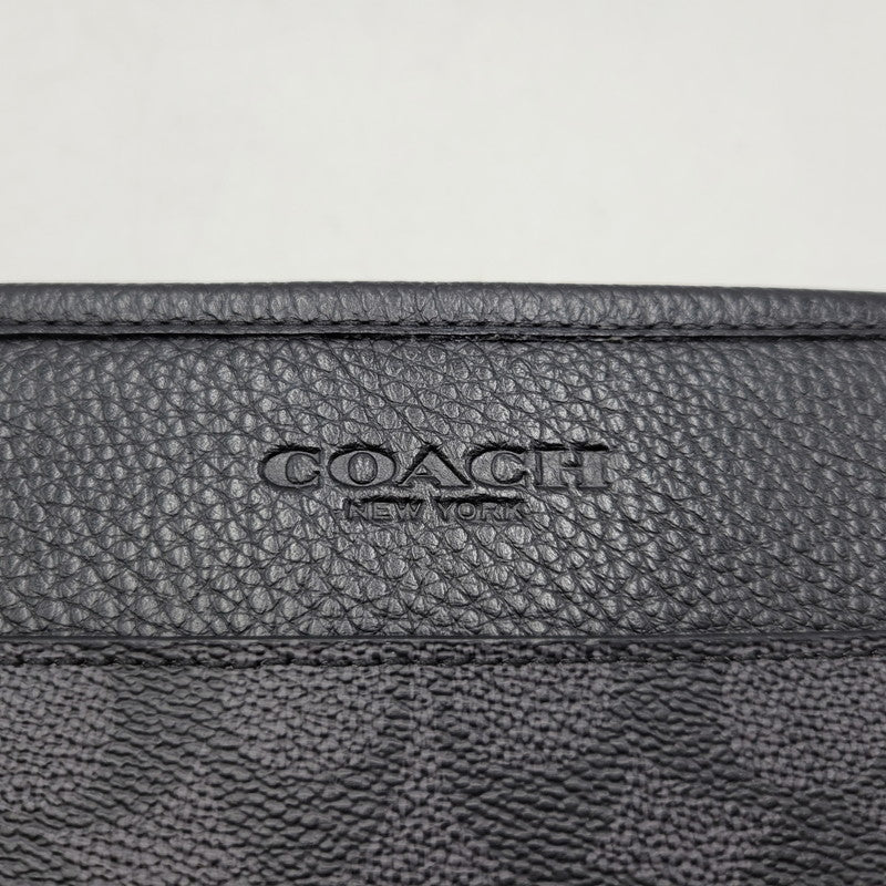 【中古品】【メンズ/レディース】 COACH コーチ CAT78 サリバン クロスボディ バッグ・シグネチャー キャンバス カバン 鞄 188-260818-cs-22-izu カラー：ブラック 万代Net店