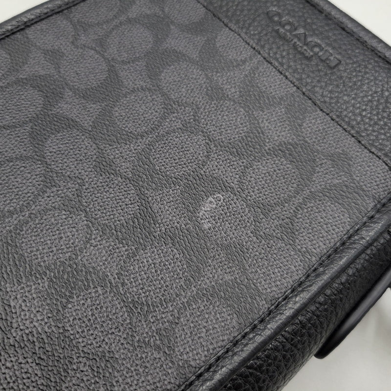 【中古品】【メンズ/レディース】 COACH コーチ CAT78 サリバン クロスボディ バッグ・シグネチャー キャンバス カバン 鞄 188-260818-cs-22-izu カラー：ブラック 万代Net店