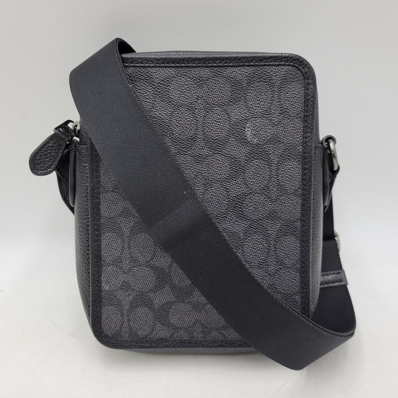 【中古品】【メンズ/レディース】 COACH コーチ CAT78 サリバン クロスボディ バッグ・シグネチャー キャンバス カバン 鞄 188-260818-cs-22-izu カラー：ブラック 万代Net店
