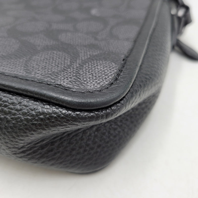 【中古品】【メンズ/レディース】 COACH コーチ CAT78 サリバン クロスボディ バッグ・シグネチャー キャンバス カバン 鞄 188-260818-cs-22-izu カラー：ブラック 万代Net店