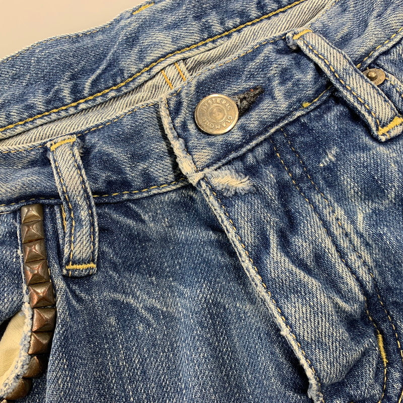 【中古品】【レディース】 HYSTERIC GLAMOUR ヒステリックグラマー STUDS DENIM PANTS スタッズ デニム パンツ ボトムス ズボン 168-260818-cs-09-izu サイズ：XS カラー：インディゴ 万代Net店