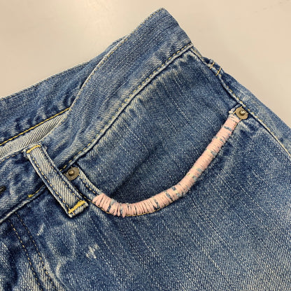 【中古品】【レディース】 HYSTERIC GLAMOUR ヒステリックグラマー STUDS DENIM PANTS スタッズ デニム パンツ ボトムス ズボン 168-260818-cs-09-izu サイズ：XS カラー：インディゴ 万代Net店