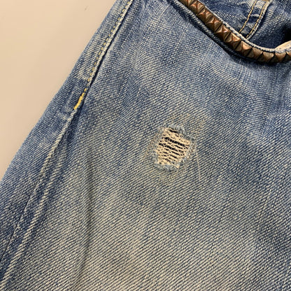 【中古品】【レディース】 HYSTERIC GLAMOUR ヒステリックグラマー STUDS DENIM PANTS スタッズ デニム パンツ ボトムス ズボン 168-260818-cs-09-izu サイズ：XS カラー：インディゴ 万代Net店