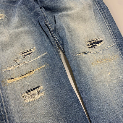 【中古品】【レディース】 HYSTERIC GLAMOUR ヒステリックグラマー STUDS DENIM PANTS スタッズ デニム パンツ ボトムス ズボン 168-260818-cs-09-izu サイズ：XS カラー：インディゴ 万代Net店