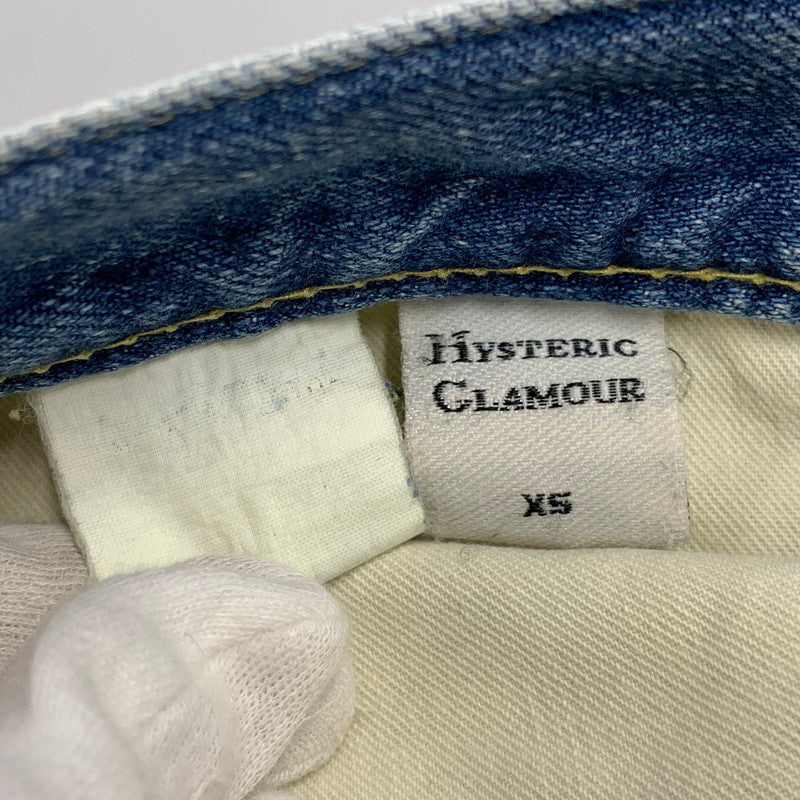 【中古品】【レディース】 HYSTERIC GLAMOUR ヒステリックグラマー STUDS DENIM PANTS スタッズ デニム パンツ ボトムス ズボン 168-260818-cs-09-izu サイズ：XS カラー：インディゴ 万代Net店