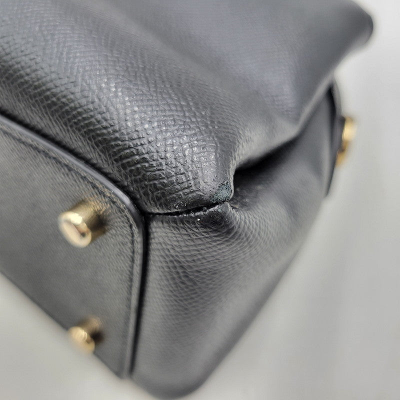 【中古品】【レディース】 COACH コーチ 91146 MINI LILLIE CARRYALL 2WAY SHOULDER BAG ミニ リリー キャリーオール ツーウェイ ショルダー バッグ カバン 鞄 180-260818-cs-23-izu カラー：ブラック 万代Net店