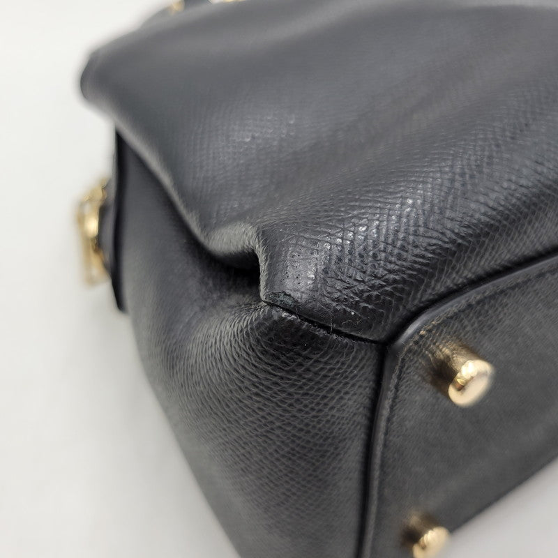 【中古品】【レディース】 COACH コーチ 91146 MINI LILLIE CARRYALL 2WAY SHOULDER BAG ミニ リリー キャリーオール ツーウェイ ショルダー バッグ カバン 鞄 180-260818-cs-23-izu カラー：ブラック 万代Net店