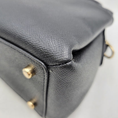 【中古品】【レディース】 COACH コーチ 91146 MINI LILLIE CARRYALL 2WAY SHOULDER BAG ミニ リリー キャリーオール ツーウェイ ショルダー バッグ カバン 鞄 180-260818-cs-23-izu カラー：ブラック 万代Net店