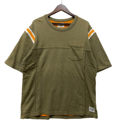 【中古品】【メンズ】 STUSSY ステューシー FOOTBALL TEE フットボール Tシャツ 142-260818-as-04-izu サイズ：L カラー：オリーブ 万代Net店