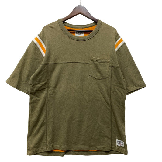 【中古品】【メンズ】 STUSSY ステューシー FOOTBALL TEE フットボール Tシャツ 142-260818-as-04-izu サイズ：L カラー：オリーブ 万代Net店