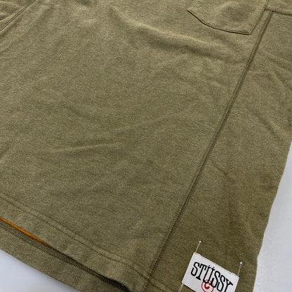 【中古品】【メンズ】 STUSSY ステューシー FOOTBALL TEE フットボール Tシャツ 142-260818-as-04-izu サイズ：L カラー：オリーブ 万代Net店