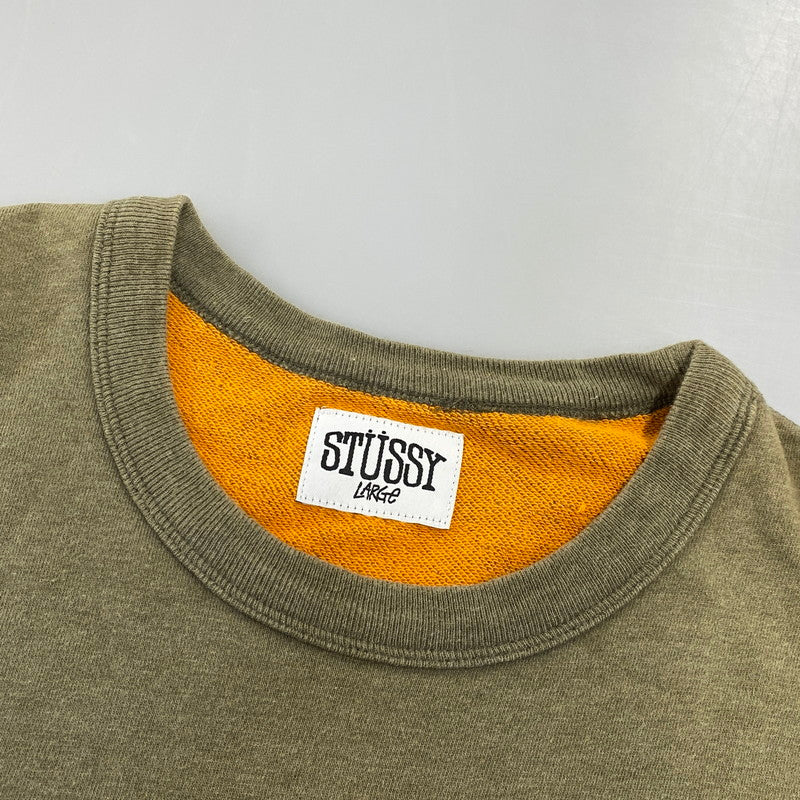 【中古品】【メンズ】 STUSSY ステューシー FOOTBALL TEE フットボール Tシャツ 142-260818-as-04-izu サイズ：L カラー：オリーブ 万代Net店