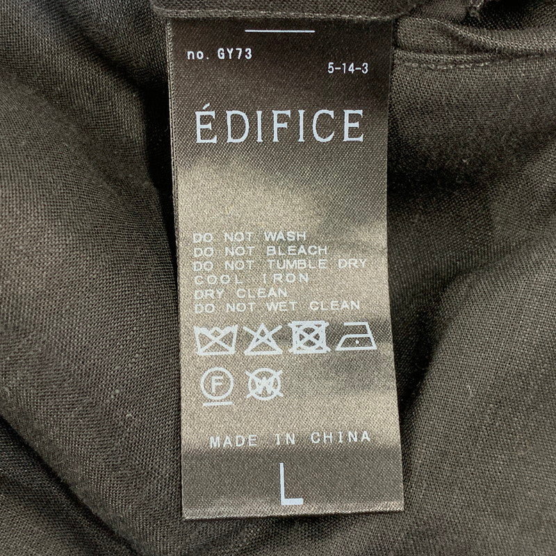 【中古品】【メンズ】 EDIFICE エディフィス 25-030-300-8008 TYPEWRITER EASY PANTS タイプライター イージー パンツ ボトムス 158-260831-kh-06-izu サイズ：L カラー：ブラック 万代Net店