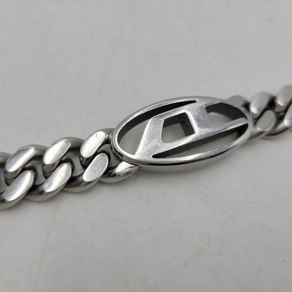 【中古品】【メンズ/レディース】 DIESEL ディーゼル STEEL D LOGO CHAIN BRACELET スチール Dロゴ チェーンブレスレット アクセサリー 192-260830-as-03-izu カラー：シルバー 万代Net店
