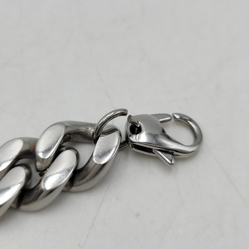 【中古品】【メンズ/レディース】 DIESEL ディーゼル STEEL D LOGO CHAIN BRACELET スチール Dロゴ チェーンブレスレット アクセサリー 192-260830-as-03-izu カラー：シルバー 万代Net店