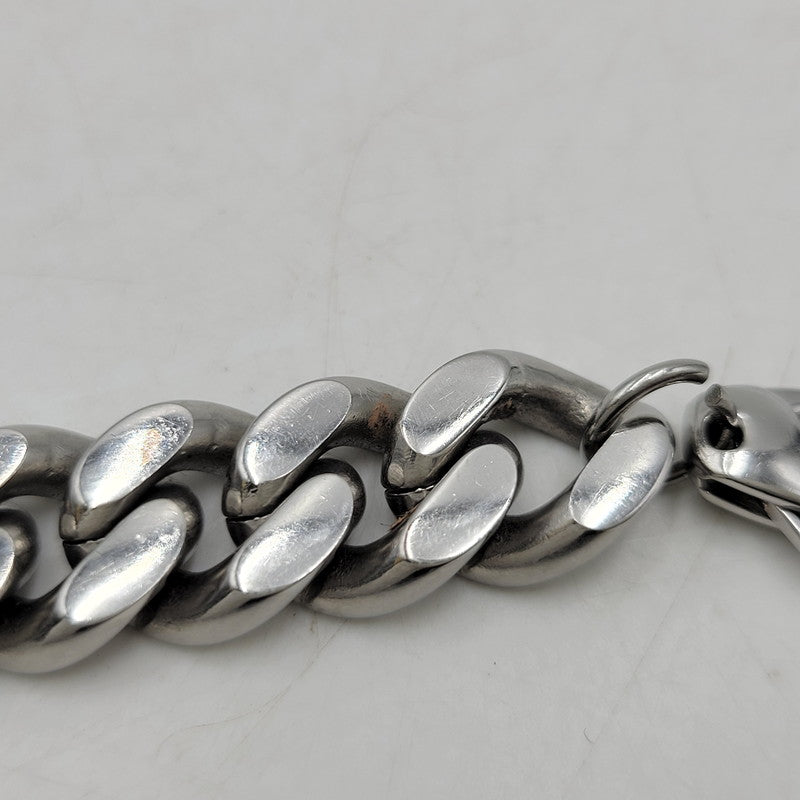 【中古品】【メンズ/レディース】 DIESEL ディーゼル STEEL D LOGO CHAIN BRACELET スチール Dロゴ チェーンブレスレット アクセサリー 192-260830-as-03-izu カラー：シルバー 万代Net店