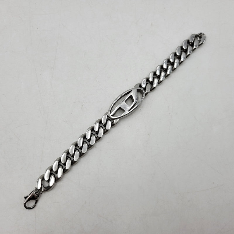 【中古品】【メンズ/レディース】 DIESEL ディーゼル STEEL D LOGO CHAIN BRACELET スチール Dロゴ チェーンブレスレット アクセサリー 192-260830-as-03-izu カラー：シルバー 万代Net店