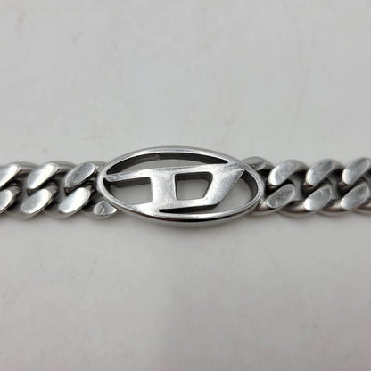 【中古品】【メンズ/レディース】 DIESEL ディーゼル STEEL D LOGO CHAIN BRACELET スチール Dロゴ チェーンブレスレット アクセサリー 192-260830-as-03-izu カラー：シルバー 万代Net店