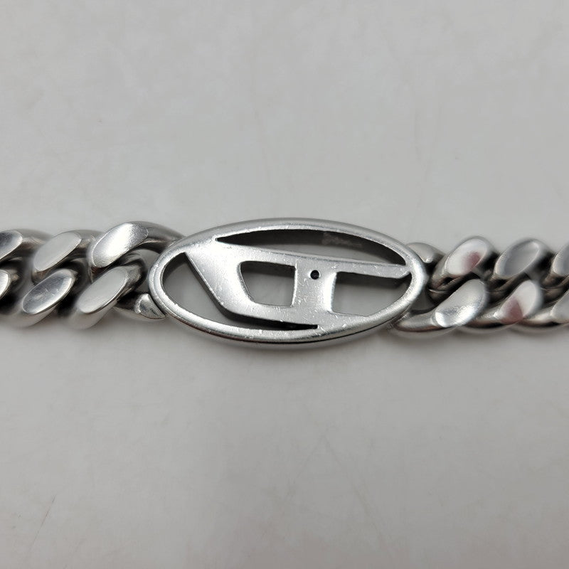 【中古品】【メンズ/レディース】 DIESEL ディーゼル STEEL D LOGO CHAIN BRACELET スチール Dロゴ チェーンブレスレット アクセサリー 192-260830-as-03-izu カラー：シルバー 万代Net店