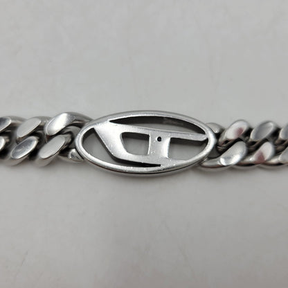 【中古品】【メンズ/レディース】 DIESEL ディーゼル STEEL D LOGO CHAIN BRACELET スチール Dロゴ チェーンブレスレット アクセサリー 192-260830-as-03-izu カラー：シルバー 万代Net店