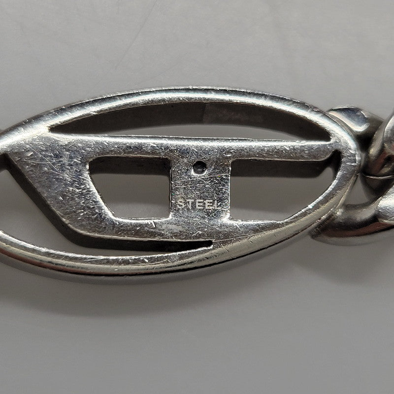 【中古品】【メンズ/レディース】 DIESEL ディーゼル STEEL D LOGO CHAIN BRACELET スチール Dロゴ チェーンブレスレット アクセサリー 192-260830-as-03-izu カラー：シルバー 万代Net店