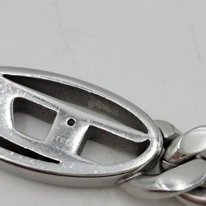 【中古品】【メンズ/レディース】 DIESEL ディーゼル STEEL D LOGO CHAIN BRACELET スチール Dロゴ チェーンブレスレット アクセサリー 192-260830-as-03-izu カラー：シルバー 万代Net店