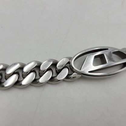 【中古品】【メンズ/レディース】 DIESEL ディーゼル STEEL D LOGO CHAIN BRACELET スチール Dロゴ チェーンブレスレット アクセサリー 192-260830-as-03-izu カラー：シルバー 万代Net店