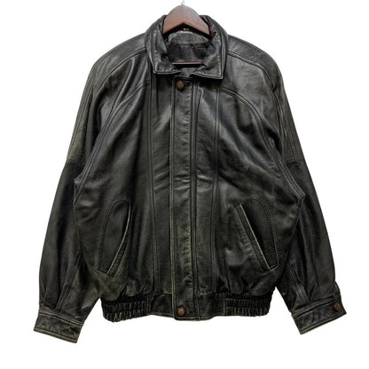 【現状渡し品】【メンズ】 USED 韓国製 YKK ZIP SHEEPLEATHER RIDERS JACKET シープレザー ライダース ジャケット アウター 146-260828-cs-10-izu サイズ：M カラー：ブラック 万代Net店