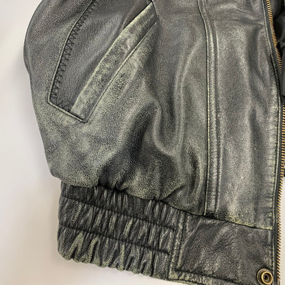 【現状渡し品】【メンズ】 USED 韓国製 YKK ZIP SHEEPLEATHER RIDERS JACKET シープレザー ライダース ジャケット アウター 146-260828-cs-10-izu サイズ：M カラー：ブラック 万代Net店