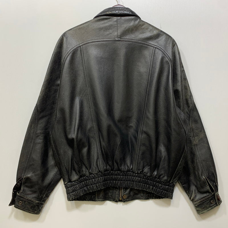 【現状渡し品】【メンズ】 USED 韓国製 YKK ZIP SHEEPLEATHER RIDERS JACKET シープレザー ライダース ジャケット アウター 146-260828-cs-10-izu サイズ：M カラー：ブラック 万代Net店