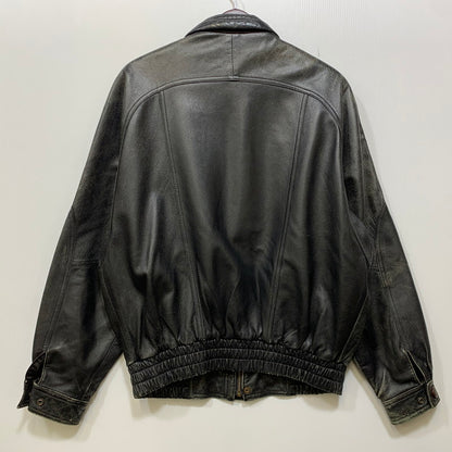 【現状渡し品】【メンズ】 USED 韓国製 YKK ZIP SHEEPLEATHER RIDERS JACKET シープレザー ライダース ジャケット アウター 146-260828-cs-10-izu サイズ：M カラー：ブラック 万代Net店
