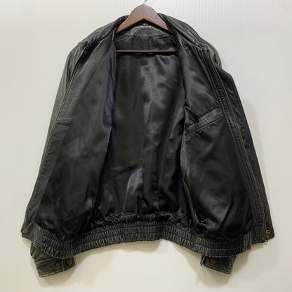 【現状渡し品】【メンズ】 USED 韓国製 YKK ZIP SHEEPLEATHER RIDERS JACKET シープレザー ライダース ジャケット アウター 146-260828-cs-10-izu サイズ：M カラー：ブラック 万代Net店