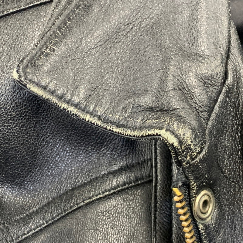 【現状渡し品】【メンズ】 USED 韓国製 YKK ZIP SHEEPLEATHER RIDERS JACKET シープレザー ライダース ジャケット アウター 146-260828-cs-10-izu サイズ：M カラー：ブラック 万代Net店