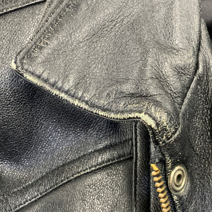 【現状渡し品】【メンズ】 USED 韓国製 YKK ZIP SHEEPLEATHER RIDERS JACKET シープレザー ライダース ジャケット アウター 146-260828-cs-10-izu サイズ：M カラー：ブラック 万代Net店