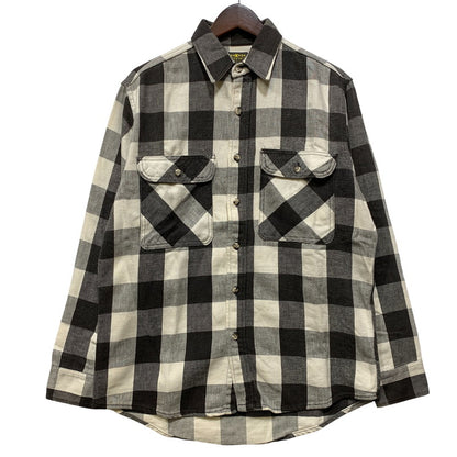 【中古品】【メンズ】 OSHKOSH オシュコシュ B'GOSH ビゴッシュ　BUFFALO CHECK HEAVY FLANNEL SHIRT バッファロー チェック ヘビー フランネル シャツ トップス 長袖 146-260828-cs-06-izu サイズ：不明 カラー：グレー×ホワイト 万代Net店