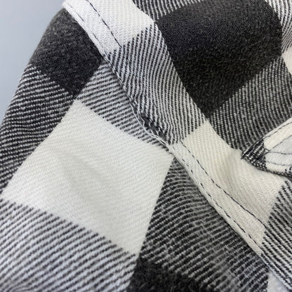 【中古品】【メンズ】 OSHKOSH オシュコシュ B'GOSH ビゴッシュ　BUFFALO CHECK HEAVY FLANNEL SHIRT バッファロー チェック ヘビー フランネル シャツ トップス 長袖 146-260828-cs-06-izu サイズ：不明 カラー：グレー×ホワイト 万代Net店