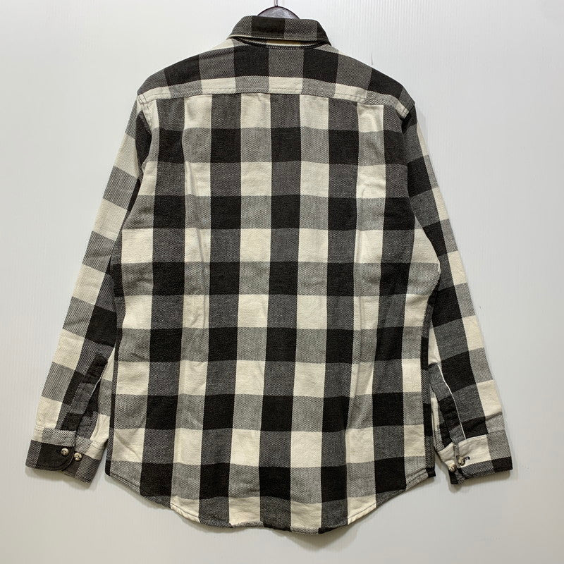 【中古品】【メンズ】 OSHKOSH オシュコシュ B'GOSH ビゴッシュ　BUFFALO CHECK HEAVY FLANNEL SHIRT バッファロー チェック ヘビー フランネル シャツ トップス 長袖 146-260828-cs-06-izu サイズ：不明 カラー：グレー×ホワイト 万代Net店