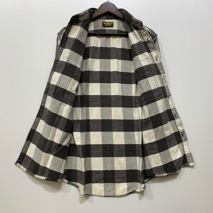 【中古品】【メンズ】 OSHKOSH オシュコシュ B'GOSH ビゴッシュ　BUFFALO CHECK HEAVY FLANNEL SHIRT バッファロー チェック ヘビー フランネル シャツ トップス 長袖 146-260828-cs-06-izu サイズ：不明 カラー：グレー×ホワイト 万代Net店