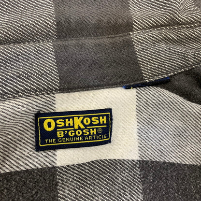 【中古品】【メンズ】 OSHKOSH オシュコシュ B'GOSH ビゴッシュ　BUFFALO CHECK HEAVY FLANNEL SHIRT バッファロー チェック ヘビー フランネル シャツ トップス 長袖 146-260828-cs-06-izu サイズ：不明 カラー：グレー×ホワイト 万代Net店