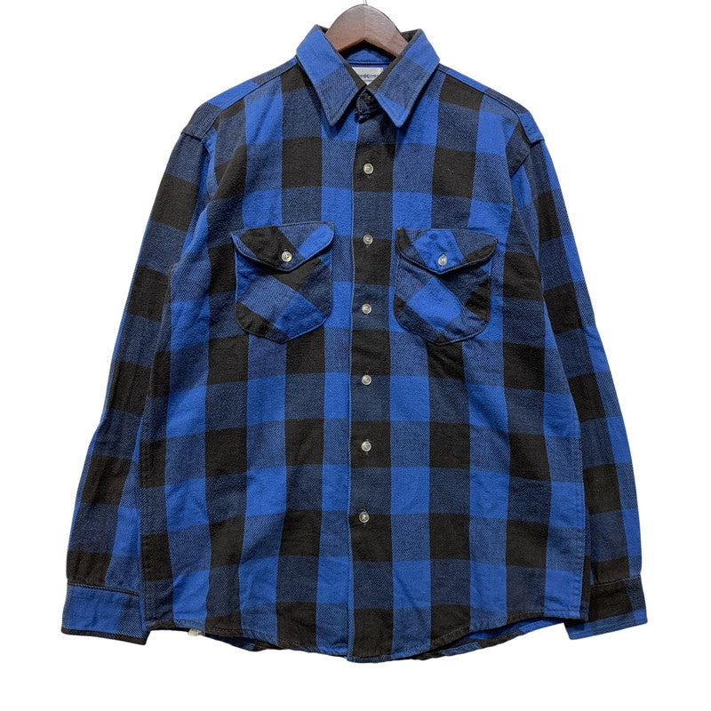 【中古品】【メンズ】 OSHKOSH オシュコシュ B'GOSH ビゴッシュ USA製 BUFFALO CHECK HEAVY FLANNEL SHIRT バッファロー チェック ヘビー フランネル シャツ トップス 長袖 146-260828-cs-07-izu サイズ：不明 カラー：ブラック×ブルー 万代Net店