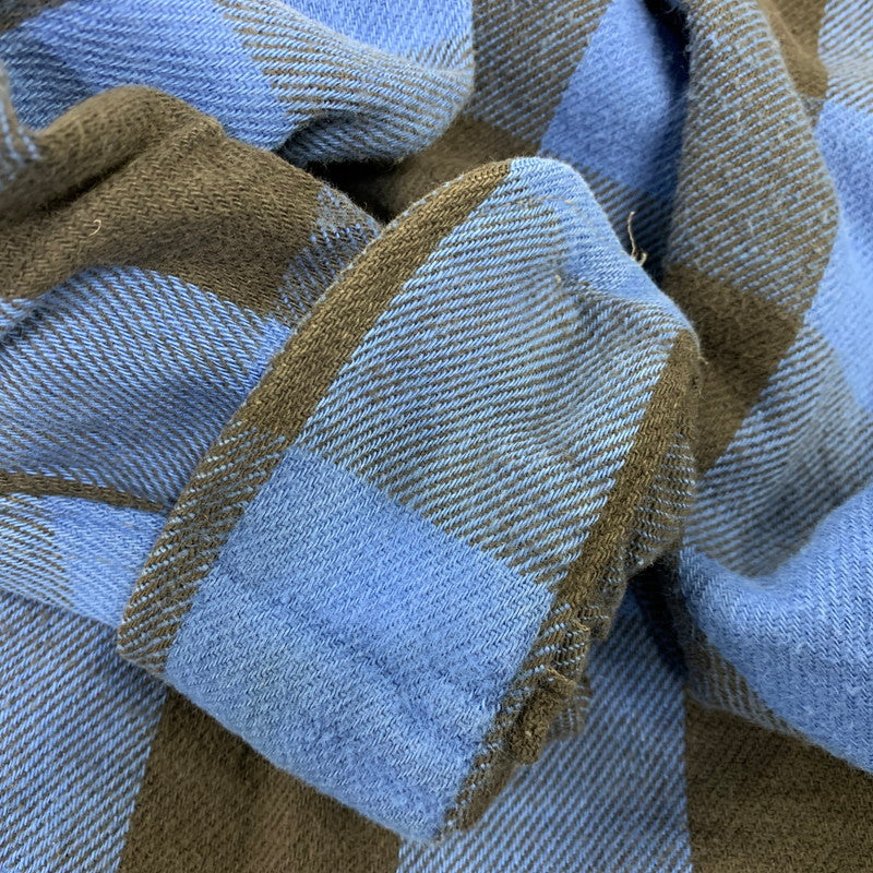 【中古品】【メンズ】 OSHKOSH オシュコシュ B'GOSH ビゴッシュ USA製 BUFFALO CHECK HEAVY FLANNEL SHIRT バッファロー チェック ヘビー フランネル シャツ トップス 長袖 146-260828-cs-07-izu サイズ：不明 カラー：ブラック×ブルー 万代Net店