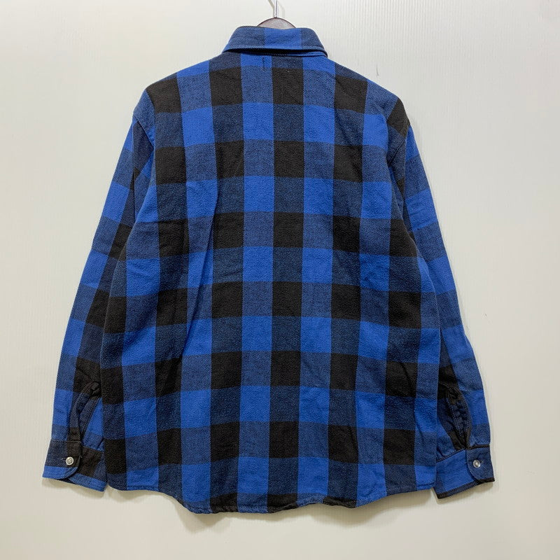 【中古品】【メンズ】 OSHKOSH オシュコシュ B'GOSH ビゴッシュ USA製 BUFFALO CHECK HEAVY FLANNEL SHIRT バッファロー チェック ヘビー フランネル シャツ トップス 長袖 146-260828-cs-07-izu サイズ：不明 カラー：ブラック×ブルー 万代Net店
