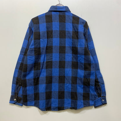 【中古品】【メンズ】 OSHKOSH オシュコシュ B'GOSH ビゴッシュ USA製 BUFFALO CHECK HEAVY FLANNEL SHIRT バッファロー チェック ヘビー フランネル シャツ トップス 長袖 146-260828-cs-07-izu サイズ：不明 カラー：ブラック×ブルー 万代Net店